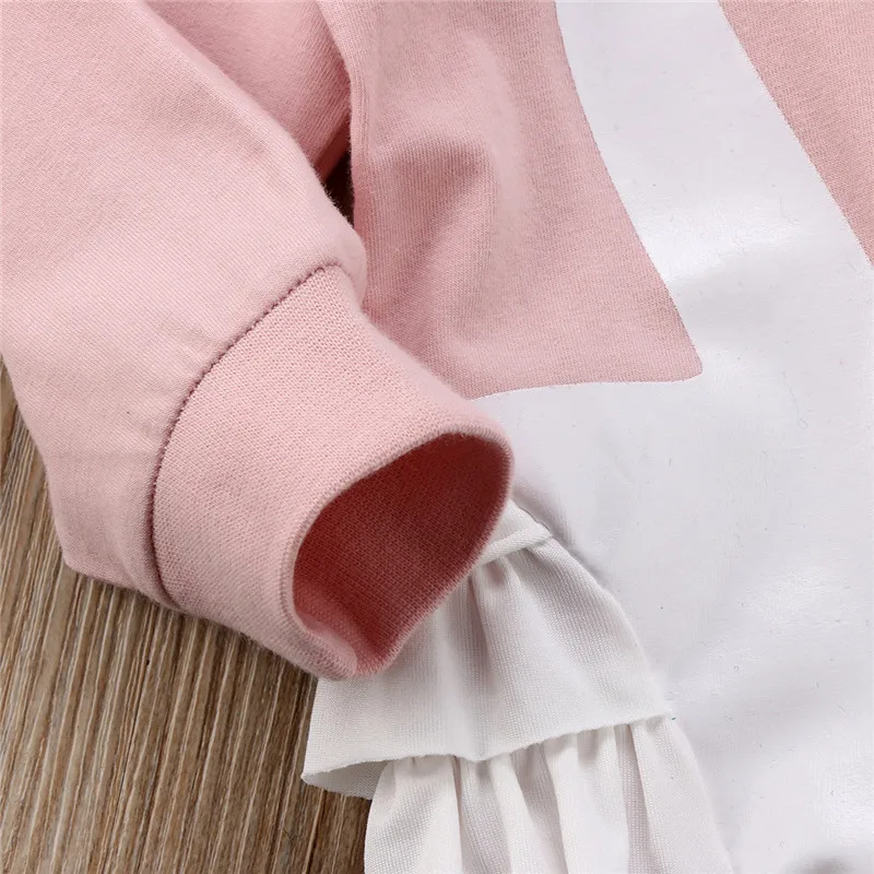 2018 Child Kids Baby Girls Clothing Cartoon Double Swan Bird Long Sleeve Lace T-shirt Top Blouse Autumn Spring Clothes 0-5T | Детская
