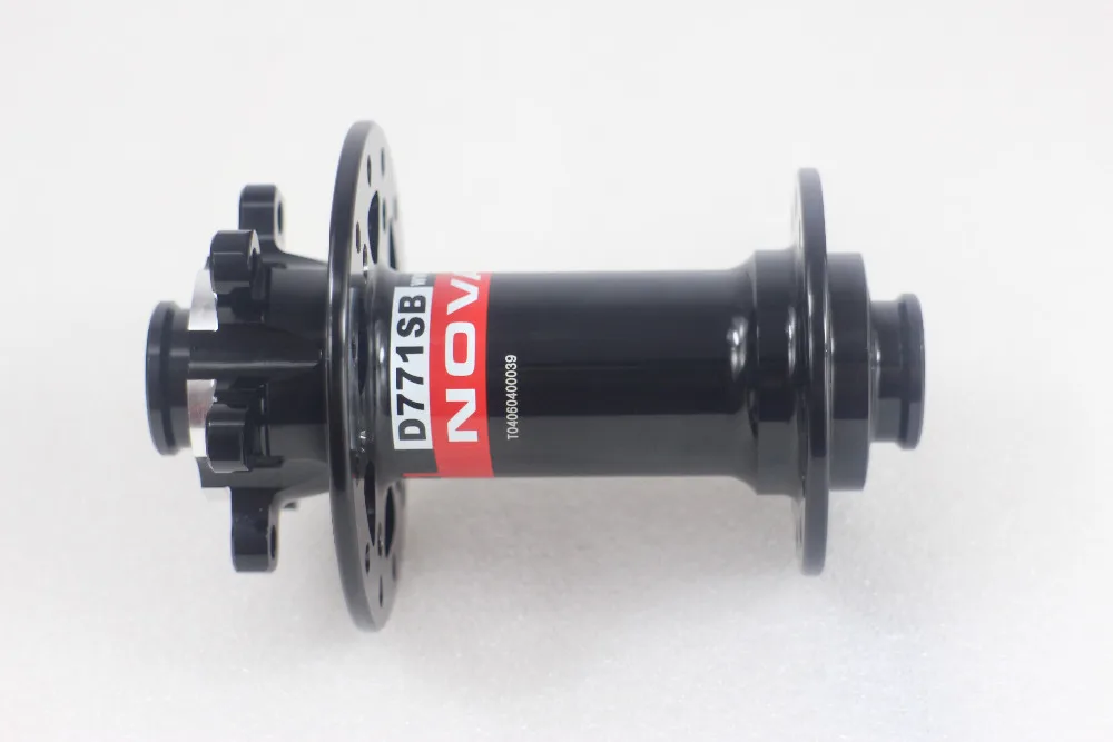 24H Novatec D771SB 100mm * 15mm thru disc front hub 24 key holes black red cyclocross CX MTB XC crosscountry mountain bicycle | Спорт и