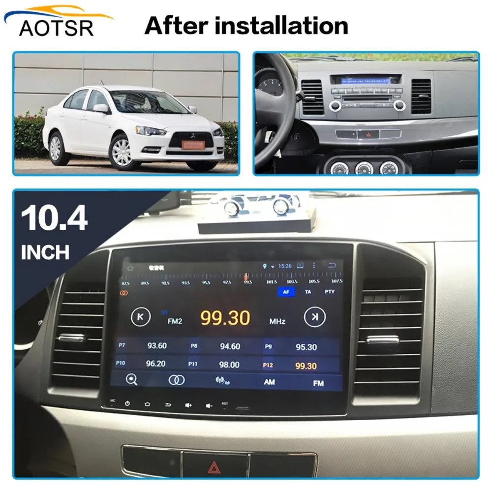 Автомобильный GPS плеер для Mitsubishi Lancer 10 EVO 2 дюйма Android 8 0 4G + 32 Octa Core