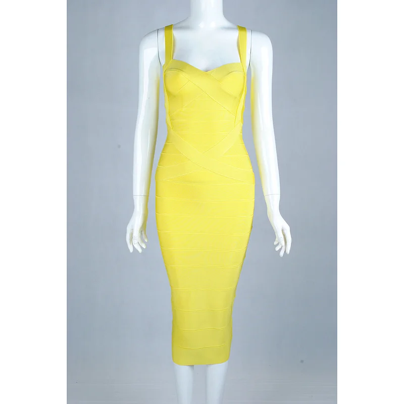 Женское облегающее платье HL трикотажное до колена с треугольным вырезом и