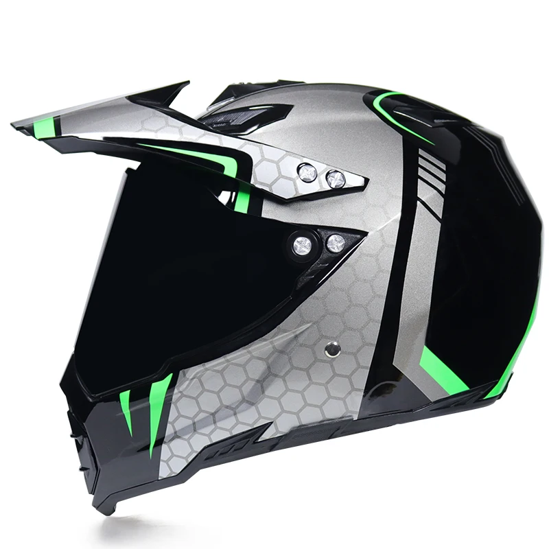Мотоциклетный шлем ATV Dirt Bike горные кросс Capacete Da Motocicleta Cascos Мотокросс внедорожный шлем с объективом - Цвет: b3a