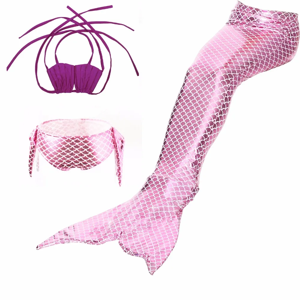 8 цветов 3 шт./компл. детский купальник бикини с хвостом русалки для девочек костюм