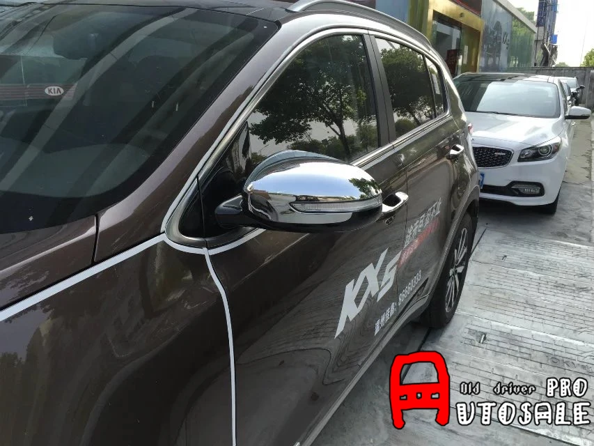 Чехлы для зеркал заднего вида серебристые хромированные 2 шт. Kia Sportage четвертого