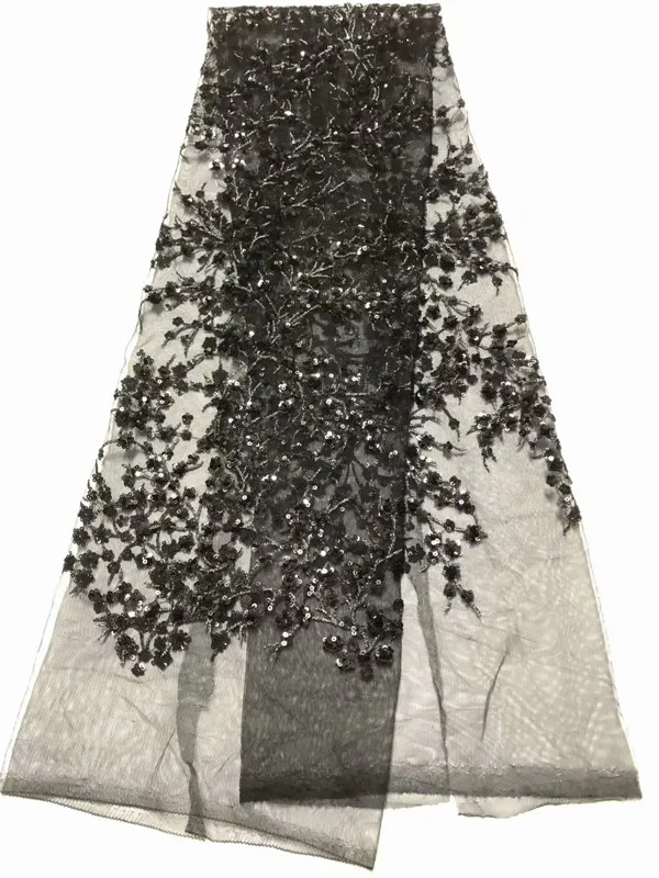 Швейцарская шифоновая ткань расшитая золотыми блестками 2019 высокое качество