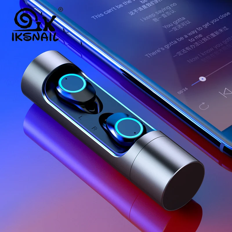 IKSNAIL Новые Bluetooth 5 0 беспроводные наушники Deep bass Наушники вкладыши