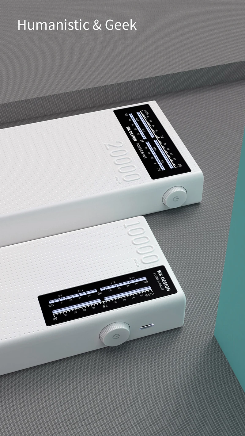 Remax WK power Bank 20000 мАч Внешнее зарядное устройство с четырьмя USB ЖК-фонарик Портативный повербанк для мобильных телефонов iphone