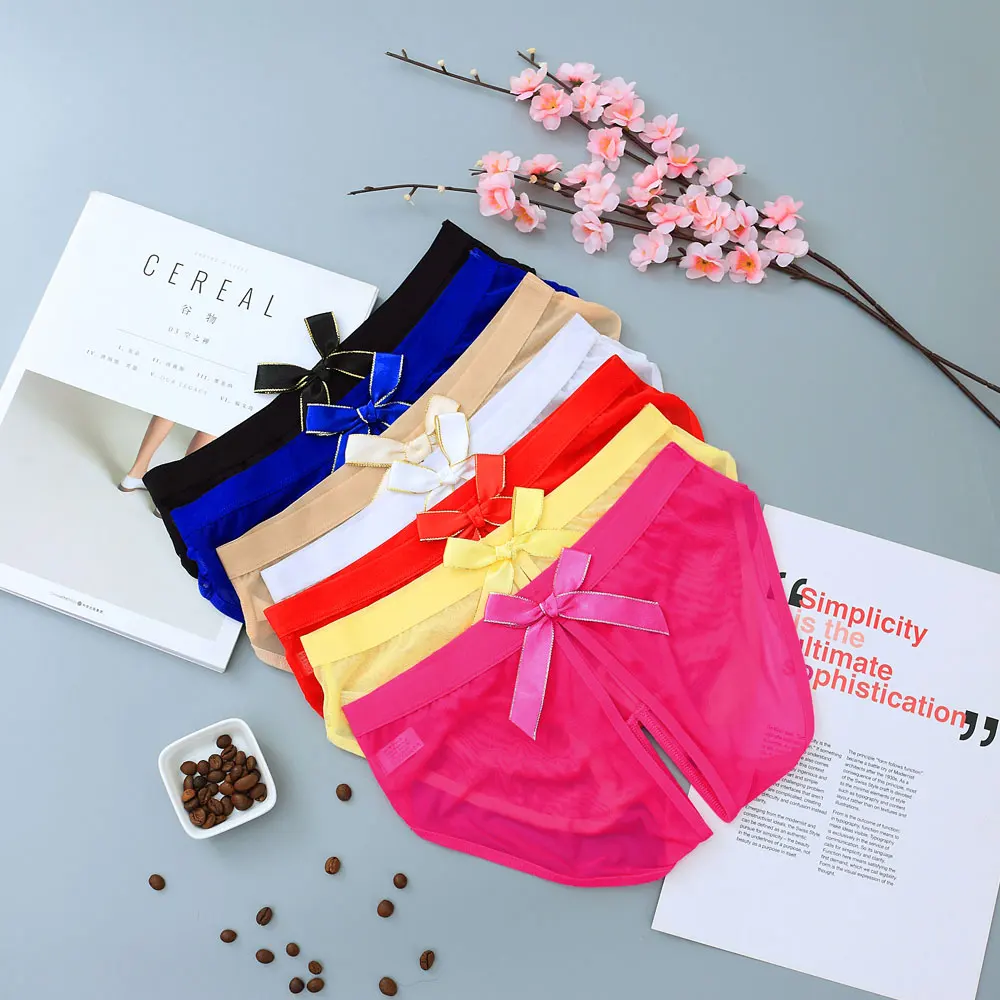 Luckymily женские нижнее бельё для девочек пикантные Бесшовные белье Cheeky открытым стринги с низкой талией трусики женщин секс игрушки сетки