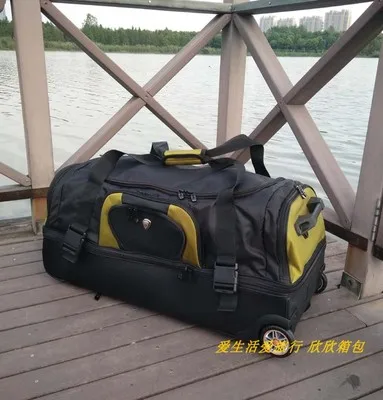 27 inch green LeTrend, 27/32 дюймов, большой объем, чемодан на колёсиках, Спиннер, многофункциональный, для мужчин, на плечо, чемодан, на колесиках, для женщин, на колесиках, дорожные сумки - Цвет: 27 inch green