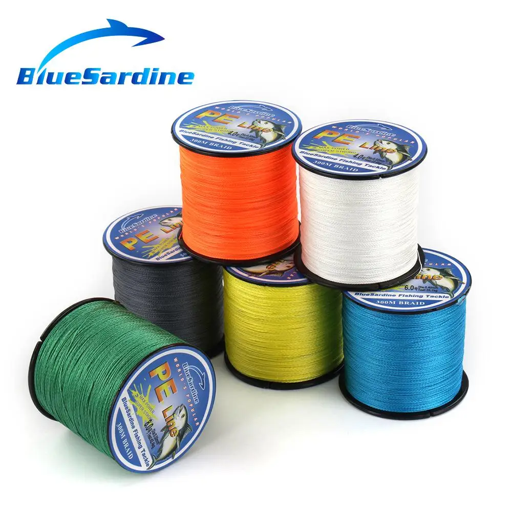 Рыболовная плетёная леска BlueSardine 300 м 12-90lb | Спорт и развлечения