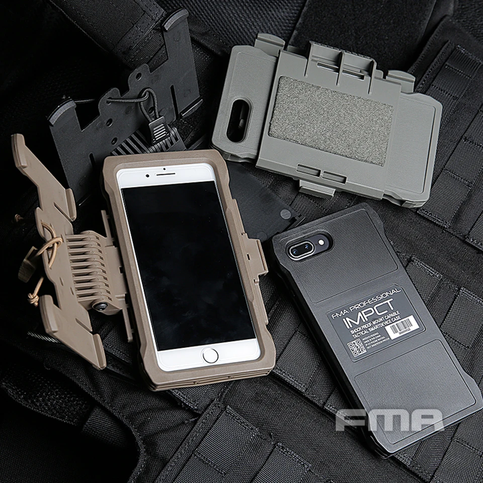 Новые тактические аксессуары FMA IPhone 7/8 Plus мобильный чехол для страйкбола Molle BK/DE/FG TB1320
