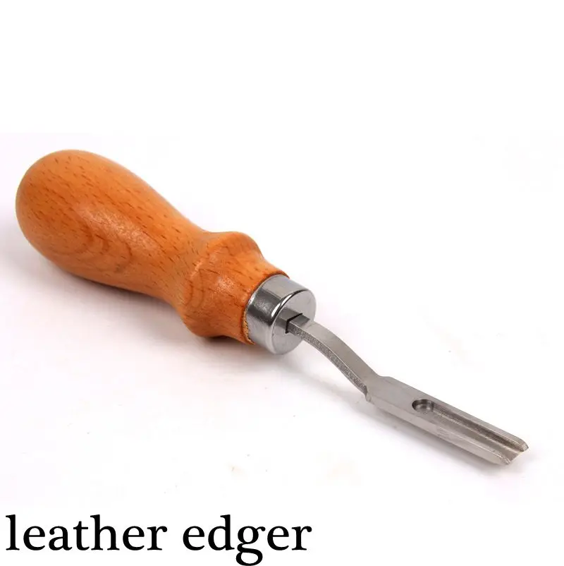Кожа edger инструмент кожа DIY для обработки краев кожи деревянная ручка