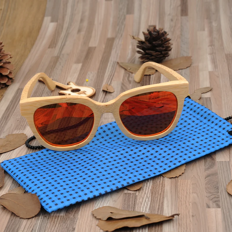 Женские бамбуковые солнцезащитные очки BOBO BIRD BG014 простые Стильные