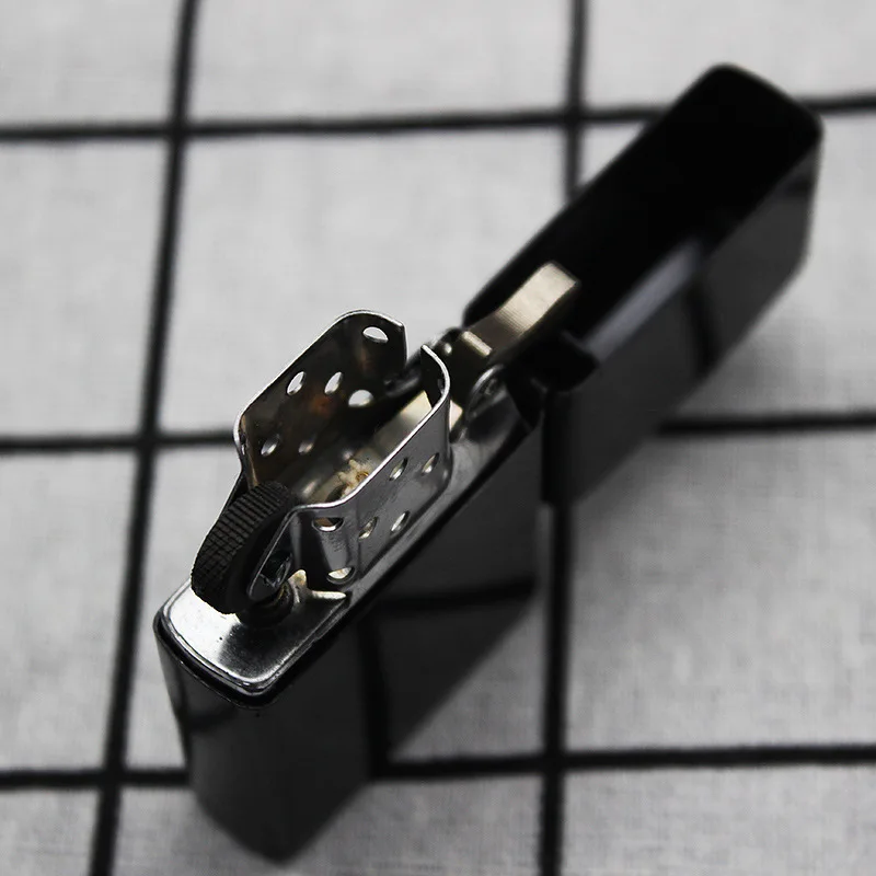 Серебряная металлическая масляная Зажигалка для курения бензиновые зажигалки с