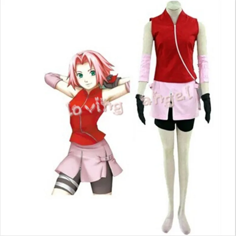 Японское аниме Наруто Shippuden Haruno Sakura 2nd костюмы для косплея на заказ размер