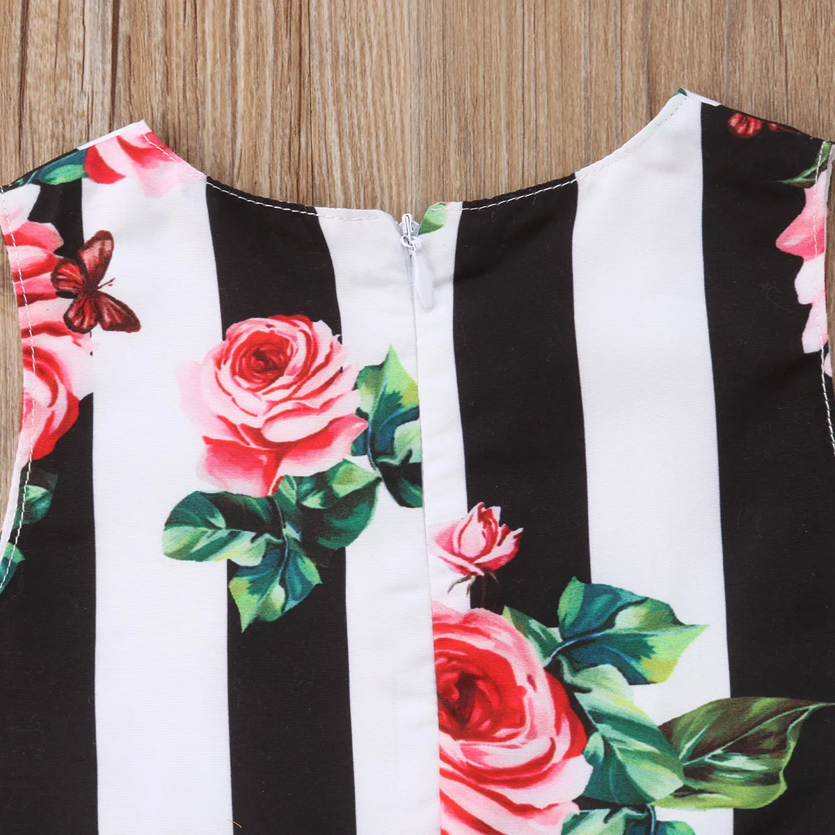 2018 Flower Kids Baby Girl Striped Floral Dress Summer Princess Party Pageant Sweet Sundress | Детская одежда и обувь