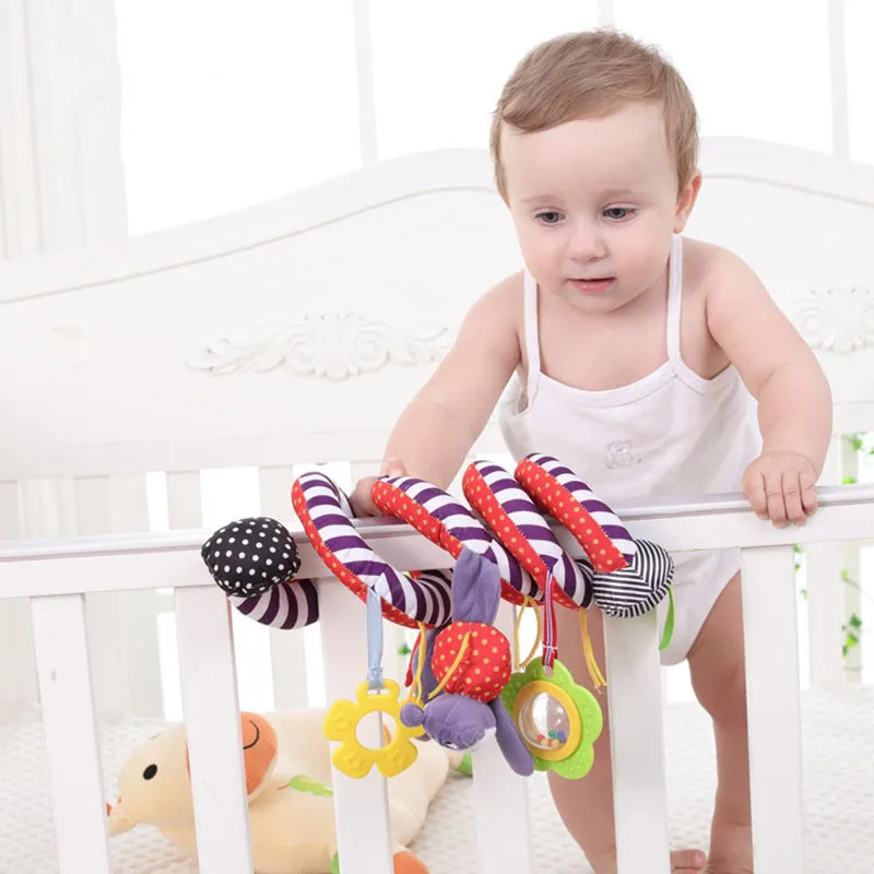 0-2 Years Baby Rattles Newborn Infant Teethers Toy Stroller Crib Bed Around Ring Bell Vocal Toys For Children Kids Birthday Gift | Игрушки и