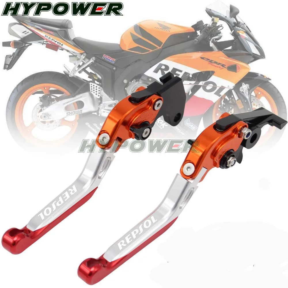 

Регулируемые складные выдвижные рычаги тормозной муфты для мотоцикла HONDA CBR 600RR CBR600RR 2007-2017 с логотипом REPSOL
