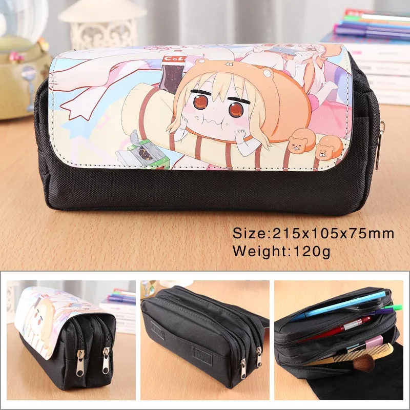 Himouto Umaru-chan Аниме Lovelive пенал Карманный Монстр Студенческая сумка для канцелярских принадлежностей TouHou проект молния макияж портативный пенал - Цвет: Himouto Umaru-chan