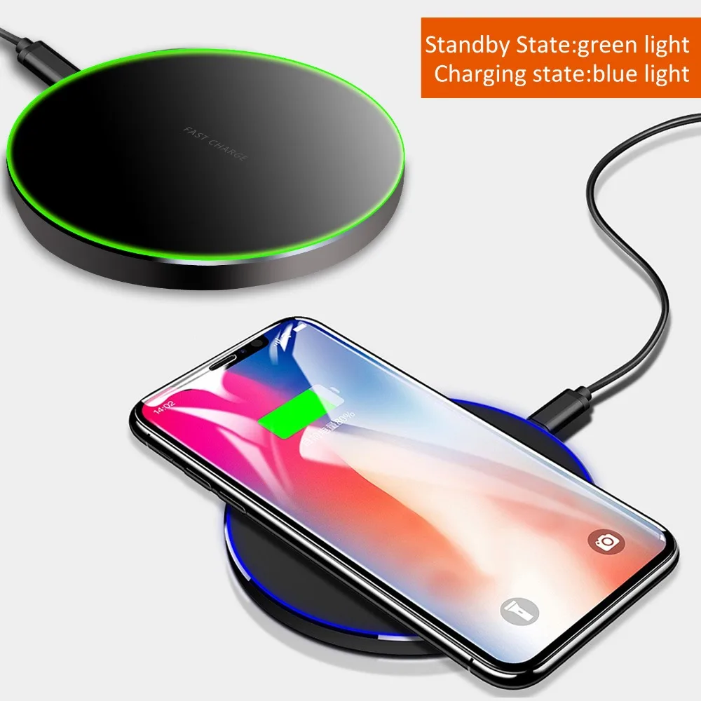 YILIZOMANA Qi Беспроводное зарядное устройство для iPhone 8 X XR XS Max QC3.0 10 Вт быстрая