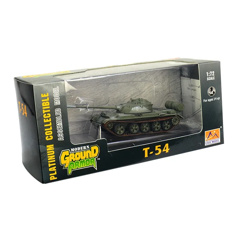 Предварительно построенный 1/72 масштаб советской T-54 боевой танк Второй мировой войны хобби Коллекционная готовая пластиковая модель