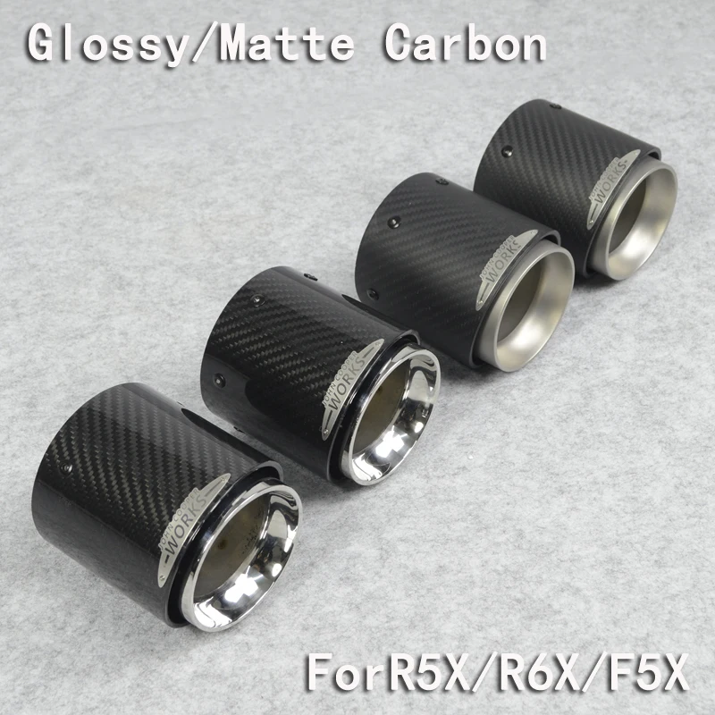 Насадки из углеродного волокна для глушителей Mini Cooper Countryman/Clubman R55/R56/RR60/R61/F54/F55/F56