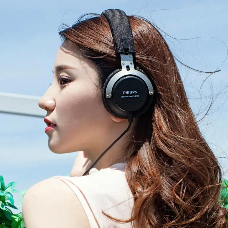 Original Philips SHL3565 High power Earphopne with Wired Control Foldable Headband Style for Galaxy 8 S9 Official Verification