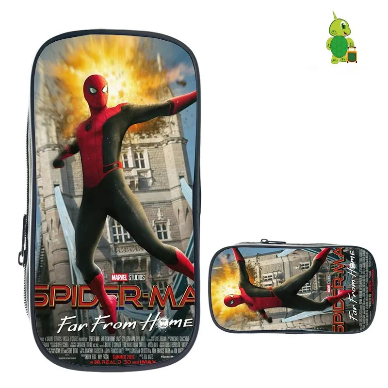 2 Spider Man Far From Home Pencil Case for Boys Girls Stationery Storage Bags Cosmetic Bag Kids School Supplies Makeup Bag - Color: 2