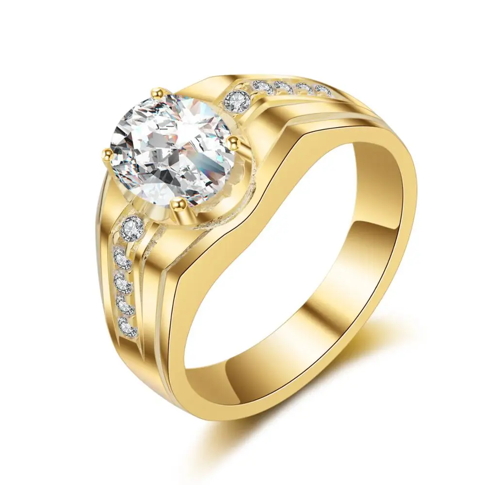 Мужское кольцо с овальным кубическим цирконием 2 карата|luxury wedding rings|wedding ring