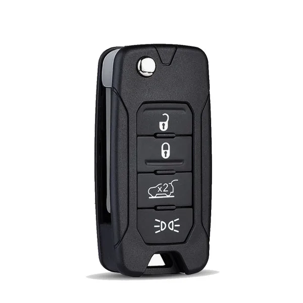 key shell OkeyTech 4 кнопки Флип складной Автомобильный Брелок чехол держатель для Jeep Renegade Wrangler jk- без наклейки SIP22 лезвие - Количество кнопок: key shell