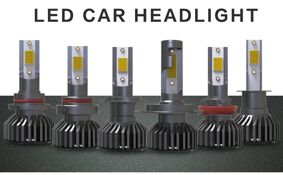 Мини Canbus H4 H7 светодиодный фар автомобиля 12V 24V 80W 12000LM H1 H11 HIR2 H16 9005 HB3 9006 HB4 H8 4300K 6000K 8000K Аксессуары для ламп