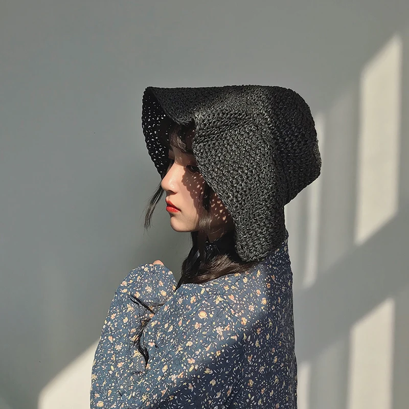 Шляпка от солнца AD570 женская модная брендовая Кепка От Солнца соломенная