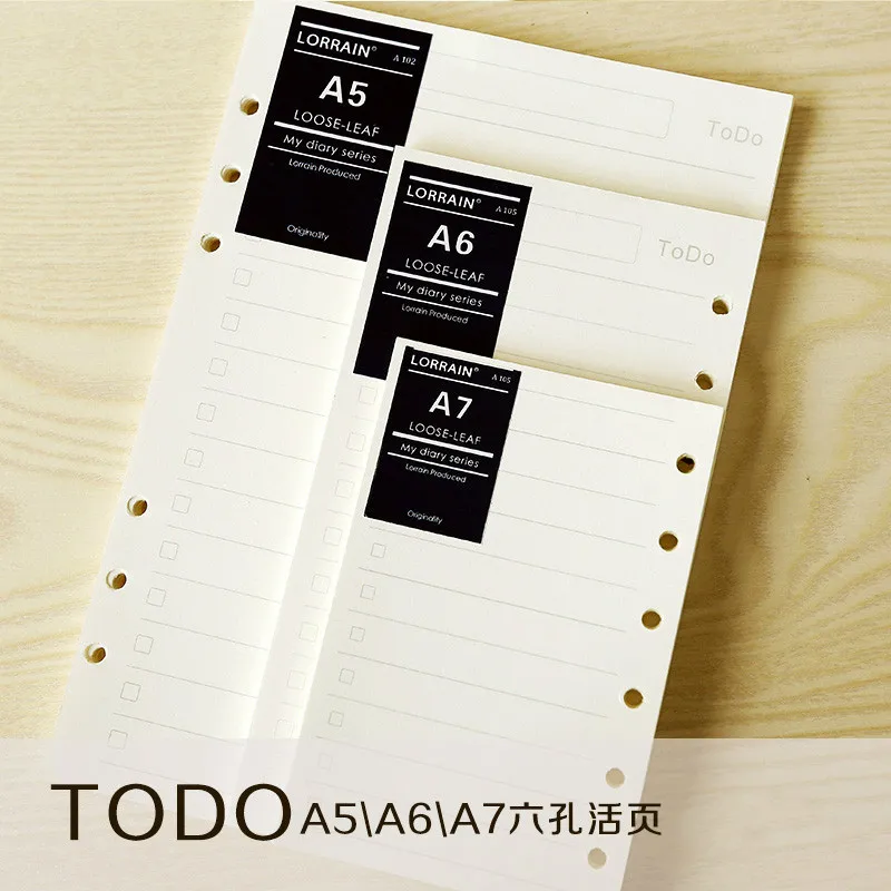 Качественная бумага для заполнения вкладышей filofax A5 A6 A7 todo ежедневных заметок
