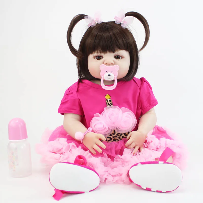 

55cm Full Silicone Reborn Baby Doll Toy For Girl Boneca Vinyl Newborn Princess Toddler Babies Bebe Alive Birthday Gift Present