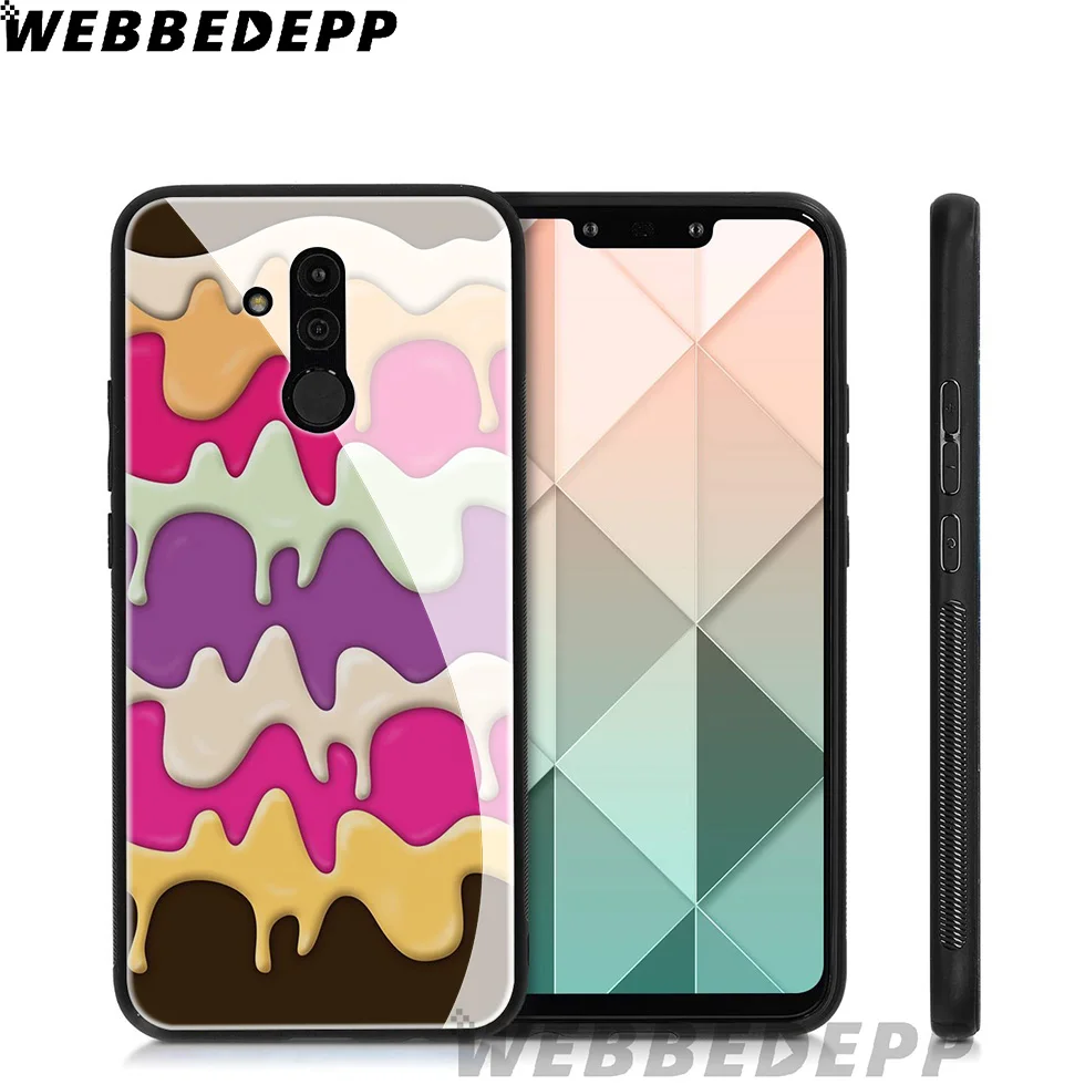 WEBBEDEPP чехол для мороженого из закаленного стекла Huawei Mate 20 P20 P10 P Smart 2019 2018 &amp Honor 10 9 8X