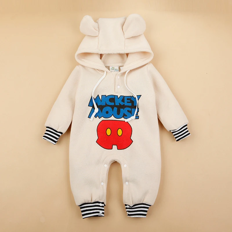 Новая зимняя одежда для маленьких мальчиков милые комбинезоны 1 предмет Детский