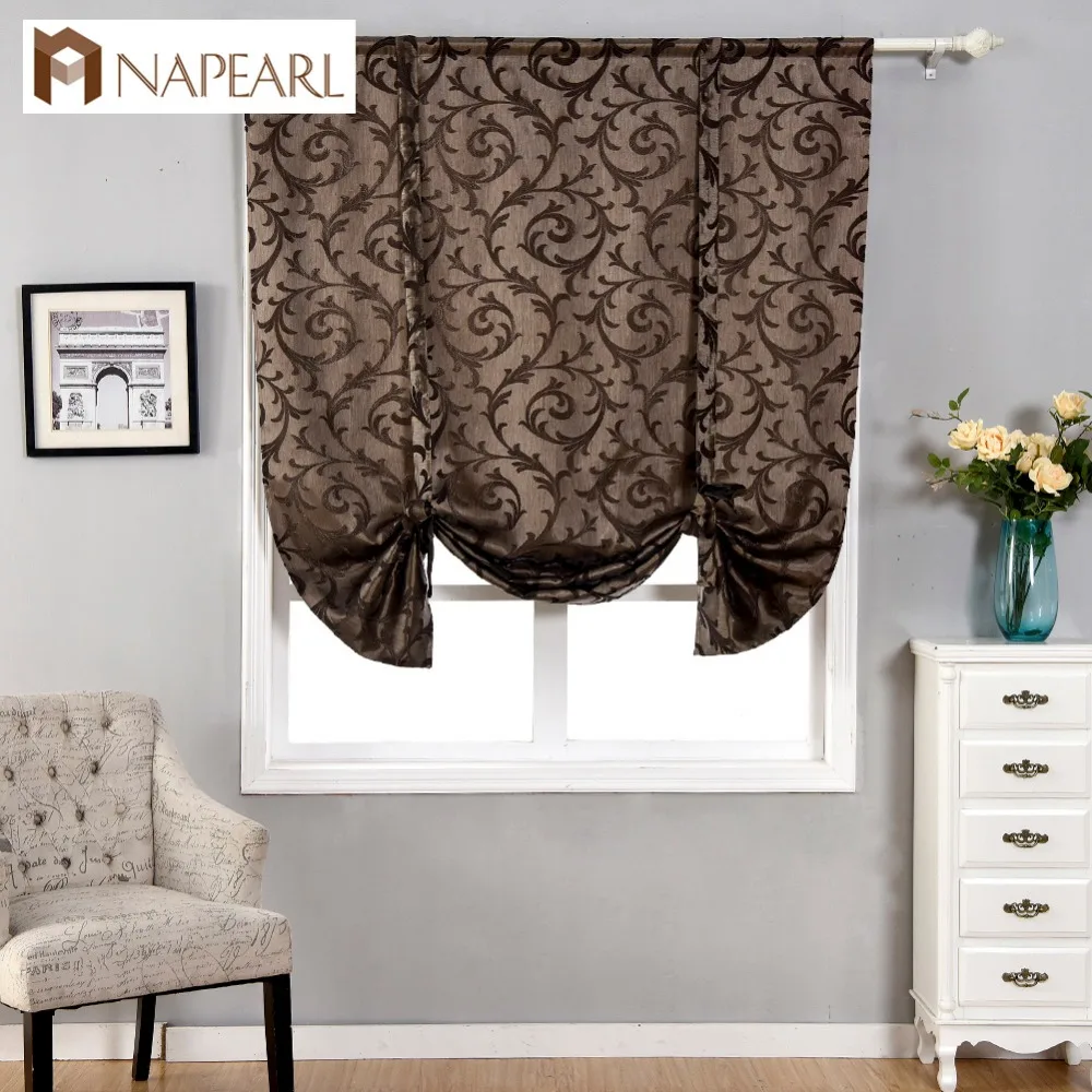 NAPEARL Tie up Shade Цветочные римские занавески s классическая деревенская декоративная