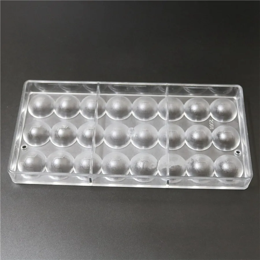 1 шт. 24 полости 3D форма шара твердая поликарбонатная для шоколада инструмент