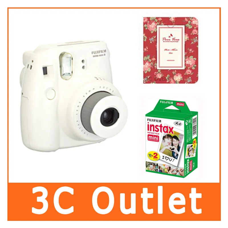 Fujilfilm Instant Mini 8 Camera + Fuji Instax Twin Pack Film 64 листы фотоальбом | Электроника
