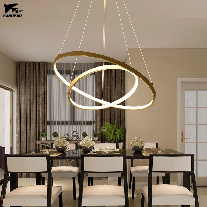 Личность люстры круговой кольцо люстра лампа акриловый светодиодный Люстра Свет