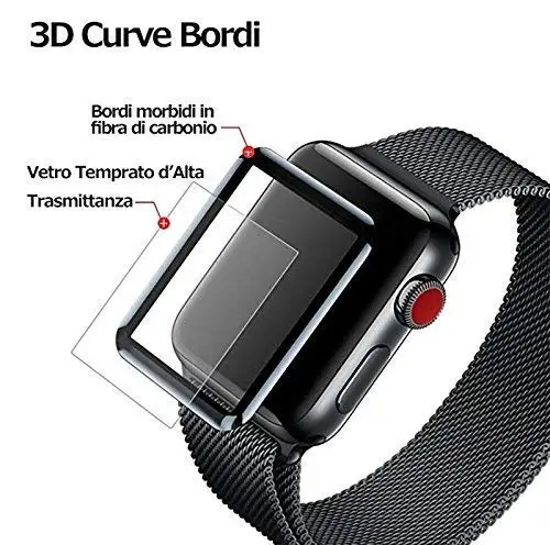 3D защитная пленка из закаленного стекла с полным покрытием от края до для apple watch