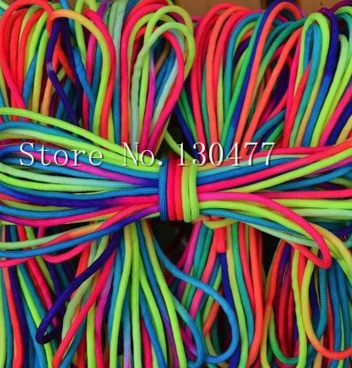 100FT 7 внутренний Strands радуга 550 Paracord парашютом шнура ремешок веревку на открытом
