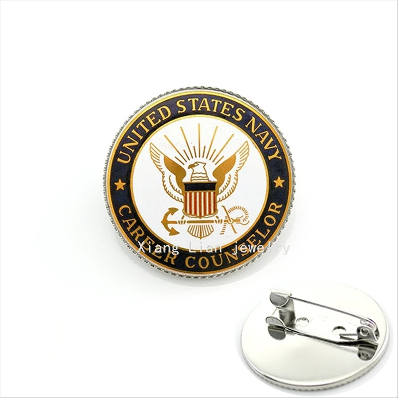 2017 очень модно Брошь булавка Новая красивая брошь в стиле милитари темно синий