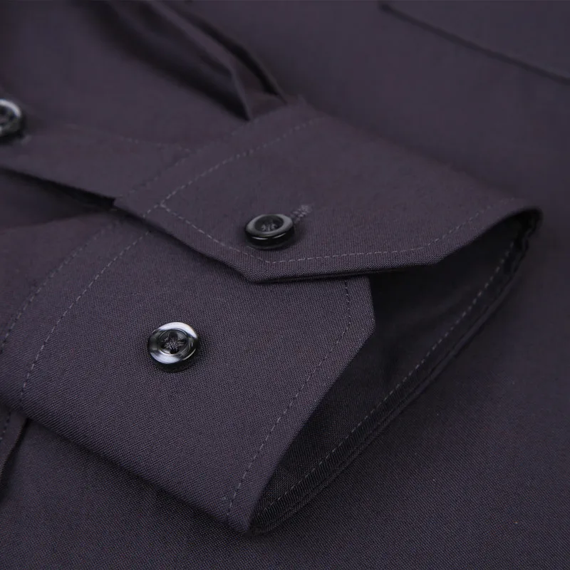 2022 New Men's Dress Shirt Solid Color Plus Size 8XL Black White Blue Gray Chemise Homme Male Business Casual Long Sleeved Shirt