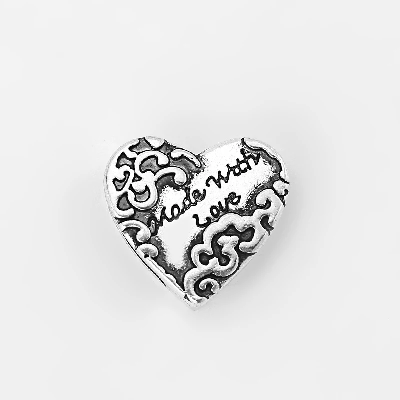 10 шт. модный разделитель в форме сердца резной изготовленный с любовью для 10*2 мм