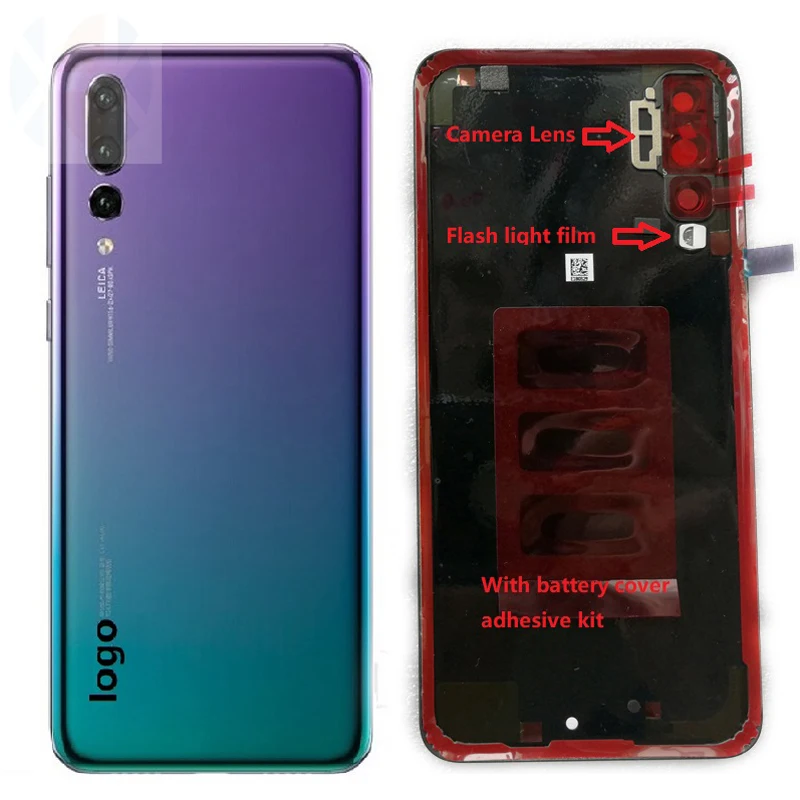 Оригинальная стеклянная Задняя крышка батареи для Huawei P20 PRO задняя дверь корпус