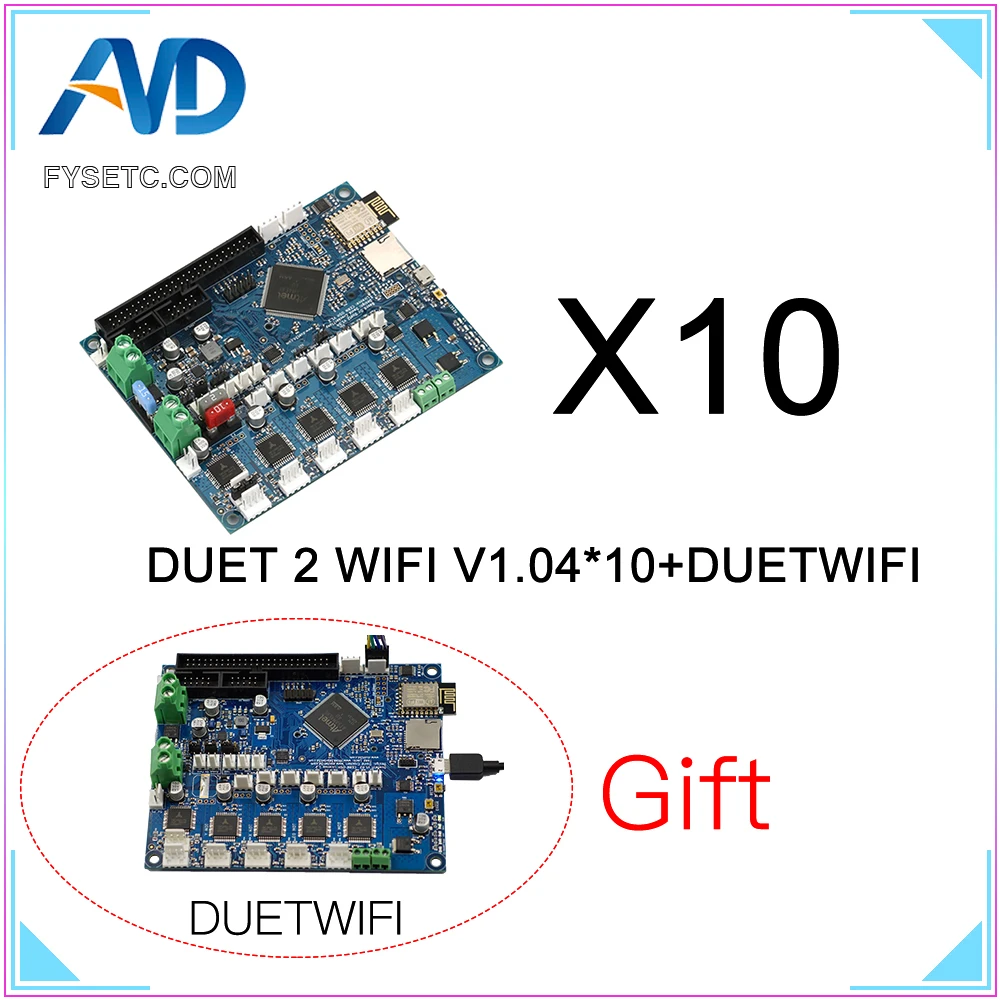 10 шт. Клонировали Duet 2 Wi Fi V1.04 DuetWifi Расширенный 32 бит электроники доска купить