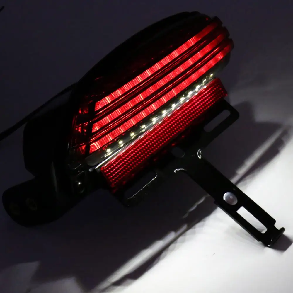 Motorcycle Smoke Tri-Bar Rear Fender Brake Tail LED Lamp Lighting bracket mount Fit For Harley Dyna FXDF Fat Bob 2008-2017 | Автомобили и