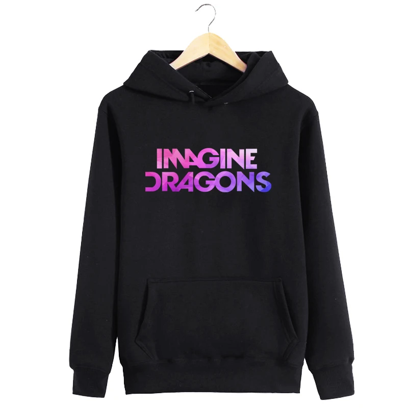 Женская толстовка с капюшоном Tumblr карманом IMAGINE DRAGONS буквенным принтом Moletom |
