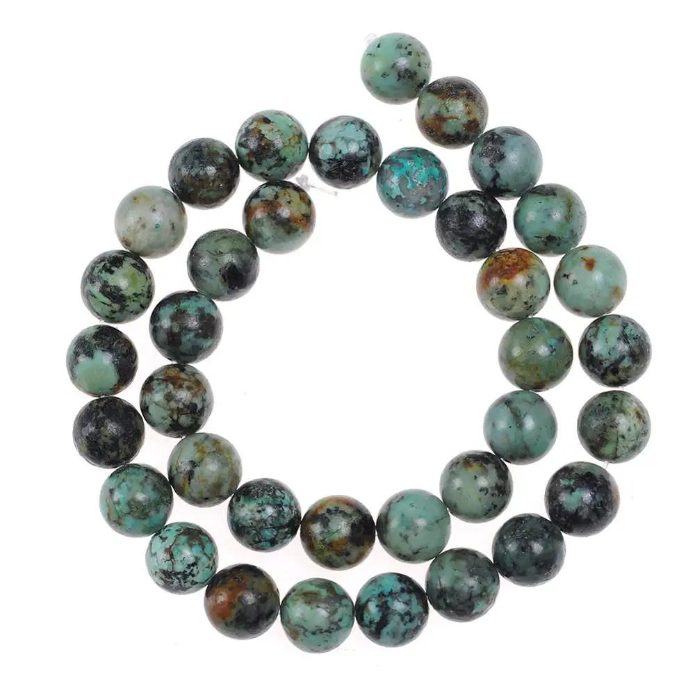 Круглые бусины из натурального камня африканская бирюза Howlite размер 15 5 дюйма для