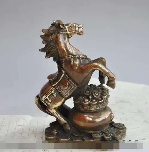 S4951 7 &quotКитайский Фэншуй Бронзовая фигурка для привлечения богатства денег